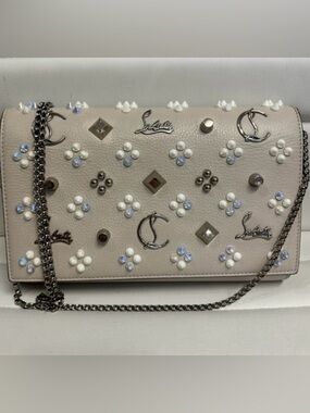 Christian Louboutin Paloma Leather Clutch/Crossbody Bag EUC